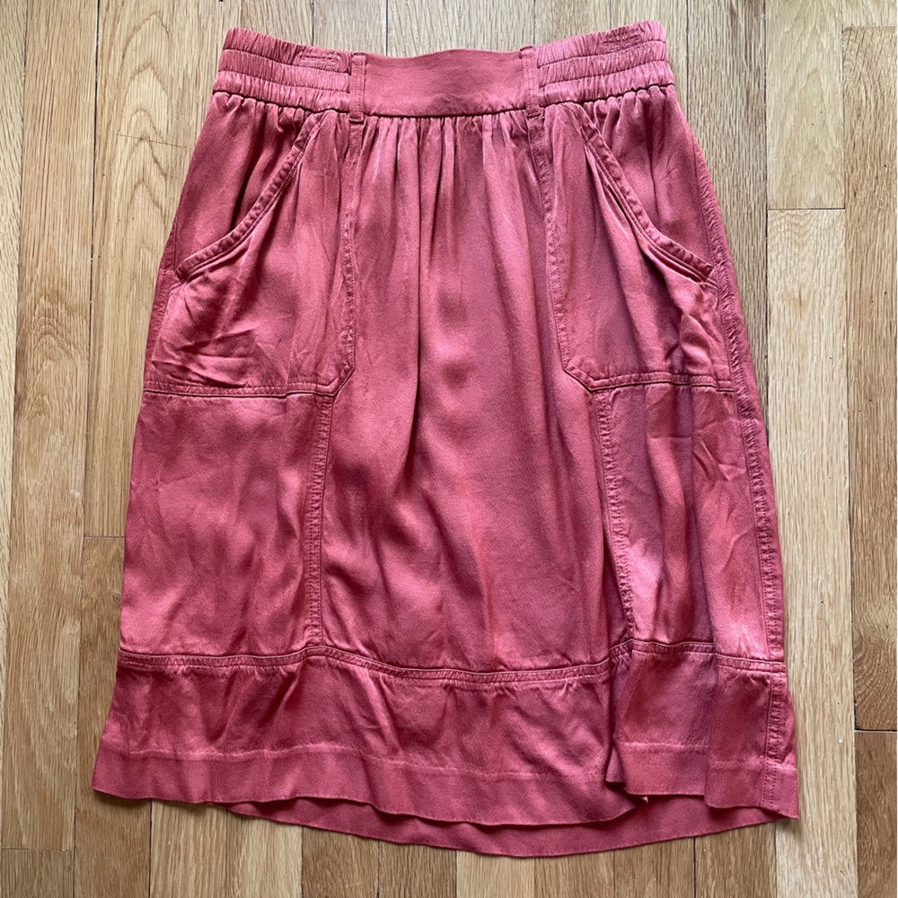 LOFT Orange Skirt with Pockets